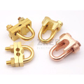 5/8" 16mm Welding Ground Clamps Square Brass Clamps for Earthing Tape to Tape cable wire anchor clamp